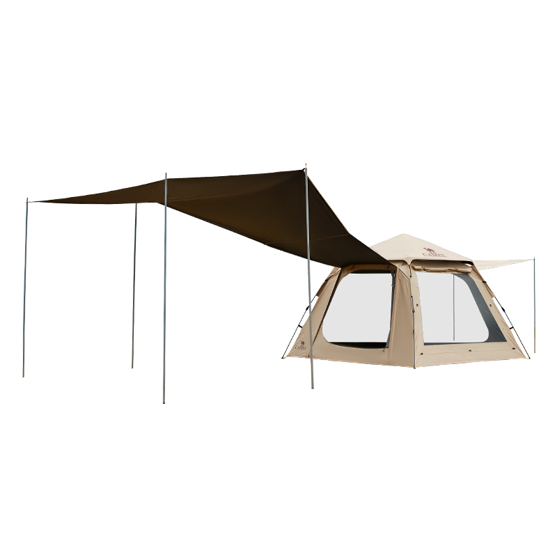 Палатка для кемпинга с ручной установкой, одна спальня и одна гостиная, уличная автоматическая палатка CAMEL
Палатка для кемпинга с ручной установкой, одна спальня и одна гостиная, уличная автоматическая палатка CAMEL