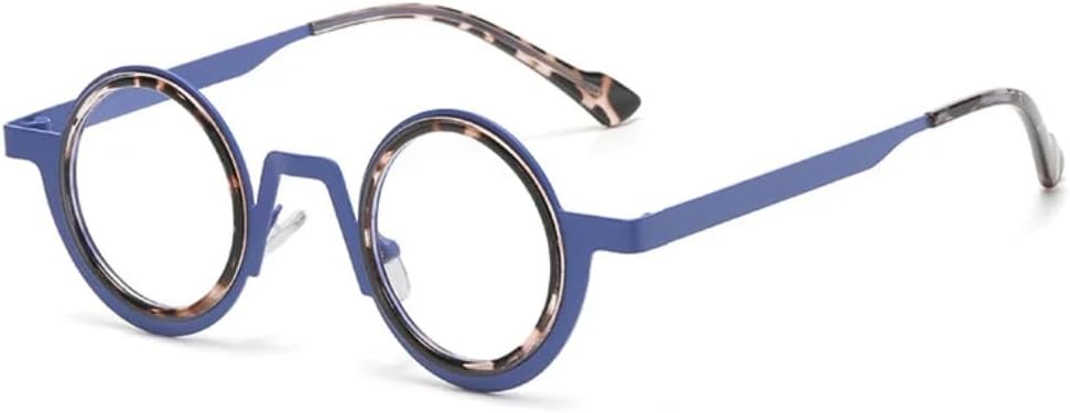 Ретро маленькие круглые солнцезащитные очки в стиле панк с металлическим покрытием для женщин и мужчин, защита от УФ-излучения UV400, прозрачные линзы, двухцветная оправа UATXTAU, Blue Leopard Clear
Ретро маленькие круглые солнцезащитные очки в стиле панк с металлическим покрытием для женщин и мужчин, защита от УФ-излучения UV400, прозрачные линзы, двухцветная оправа UATXTAU, Blue Leopard Clear