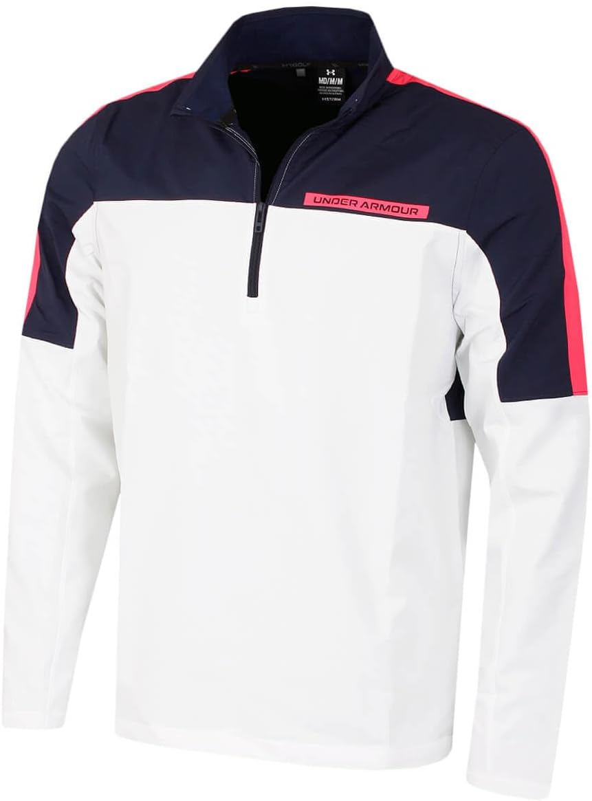 Under Armour Storm Windstrike полу-молния мужская гольф толстовка, White-Midnight Navy-Pink Shock
Under Armour Storm Windstrike полу-молния мужская гольф толстовка, White-Midnight Navy-Pink Shock