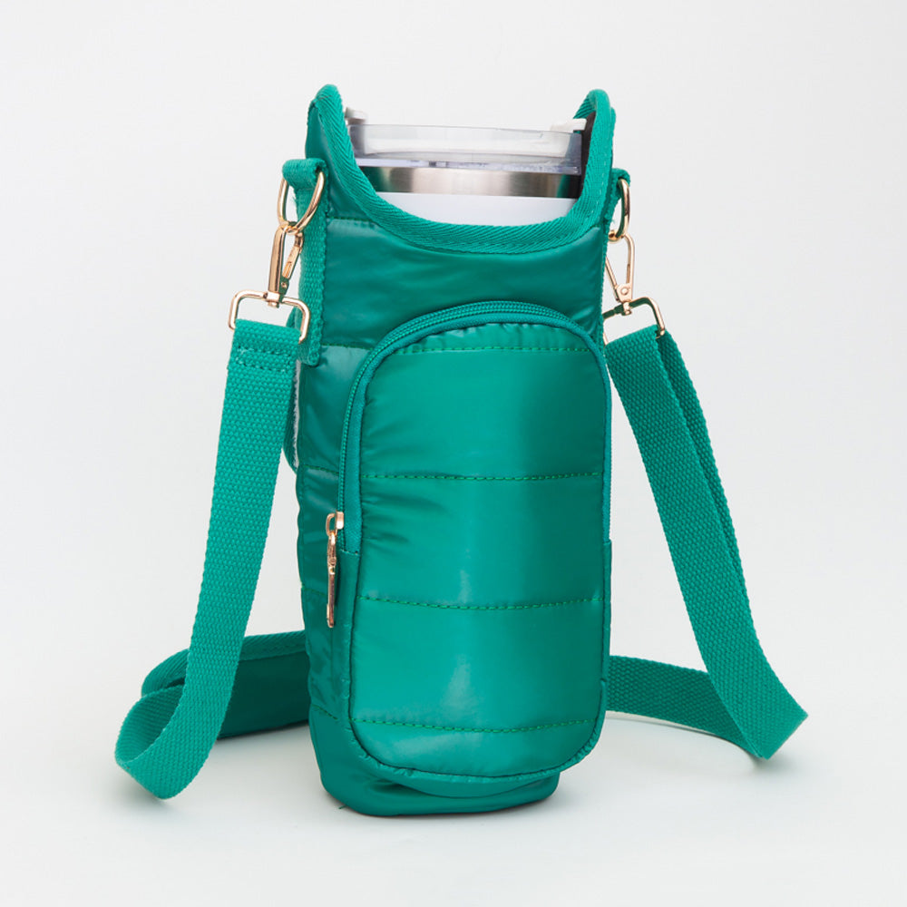 Блестящая стеганая утепленная сумка-переноска для стакана через плечо FASHNZFAB, зеленый
Блестящая стеганая утепленная сумка-переноска для стакана через плечо FASHNZFAB, зеленый