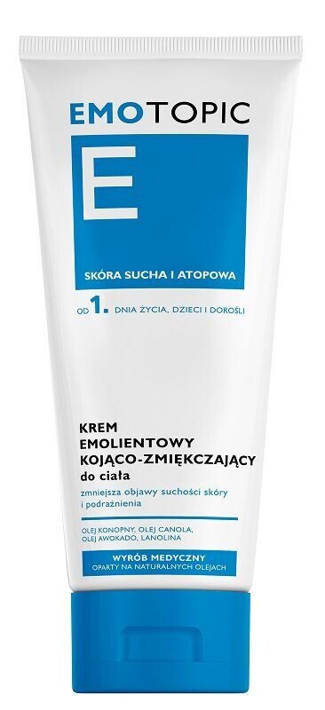 Emotopic Emolientowy Krem Kojąco-Zmiękczający крем для тела, 200 ml 
Emotopic Emolientowy Krem Kojąco-Zmiękczający крем для тела, 200 ml