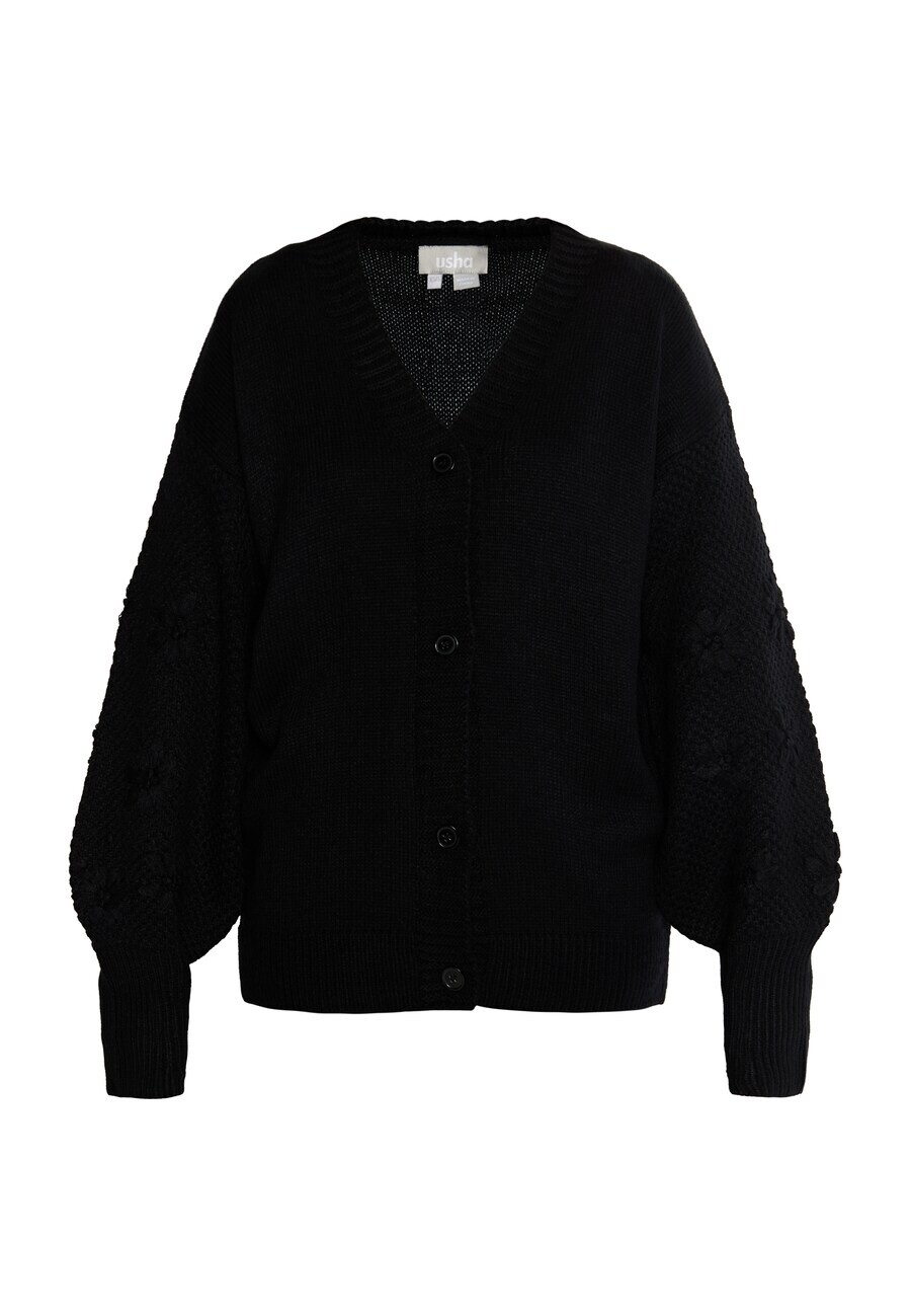 Тонкий вязаный свитер Usha Sweater Sivene, черный 
Тонкий вязаный свитер Usha Sweater Sivene, черный