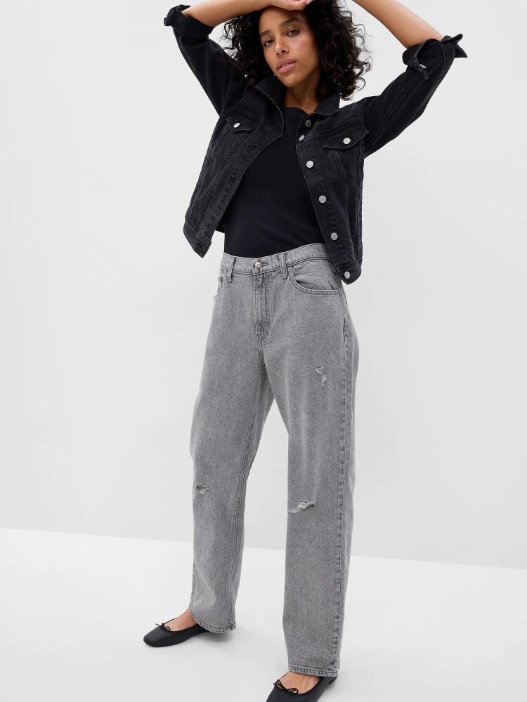 Свободные джинсы средней посадки в стиле 90-х Gap, серый
Свободные джинсы средней посадки в стиле 90-х Gap, серый