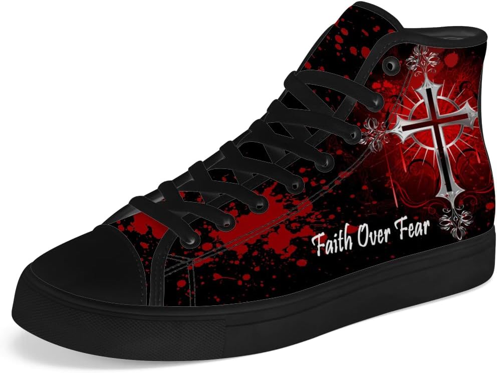 Кеды на высокой подошве chebing для мужчин и женщин, Faith Over Fear, с верхом из ткани, шнуровкой, повседневные, подарок для мужчин и женщин, красный
Кеды на высокой подошве chebing для мужчин и женщин, Faith Over Fear, с верхом из ткани, шнуровкой, повседневные, подарок для мужчин и женщин, красный