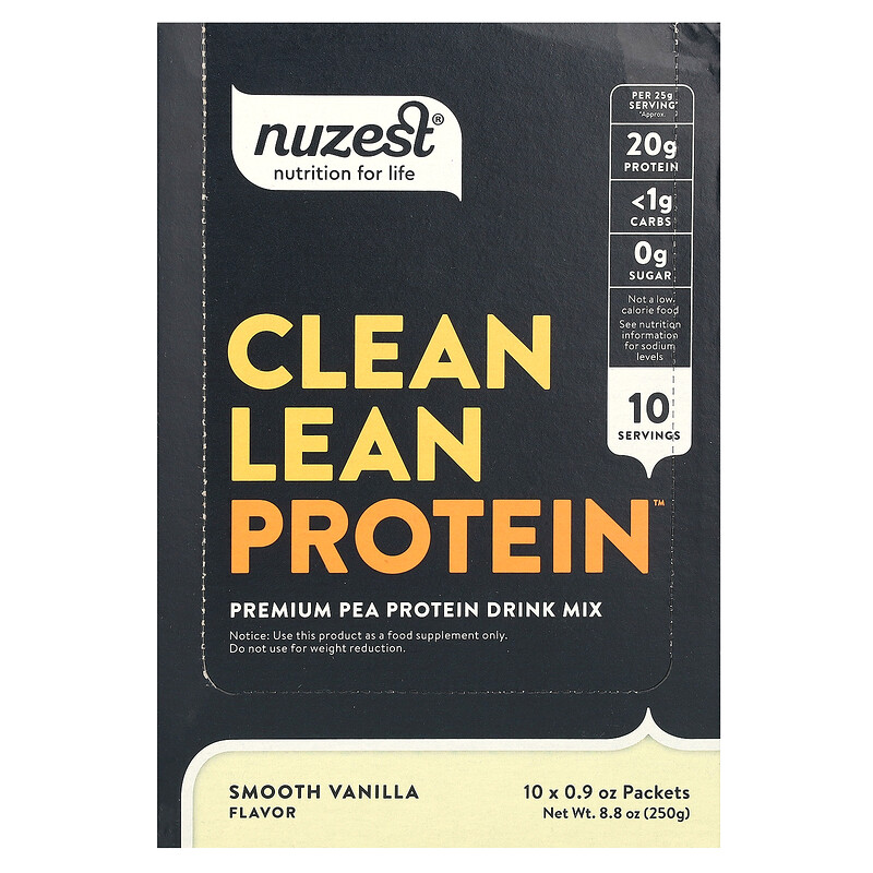 Nuzest, чистый постный протеин, со вкусом ванили, 10 пакетиков по 25 г (0,9 унции)
Nuzest, чистый постный протеин, со вкусом ванили, 10 пакетиков по 25 г (0,9 унции)