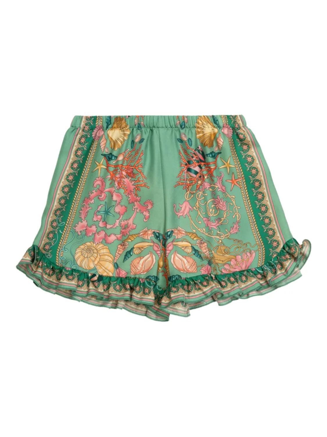 Шорты с оборками Underwater Barocco Versace Kids, зеленый
Шорты с оборками Underwater Barocco Versace Kids, зеленый