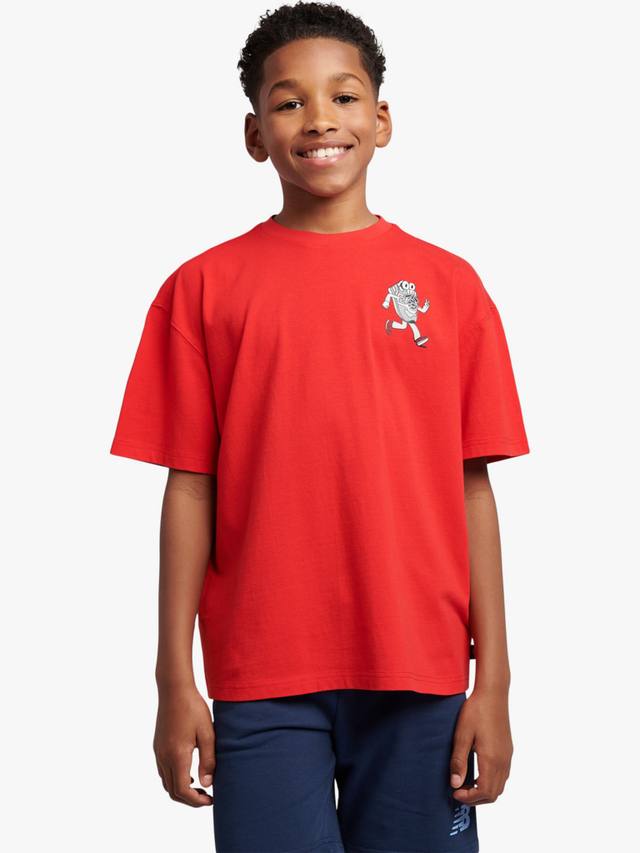 Детская хлопковая футболка с принтом кроссовок New Balance, True Red
Детская хлопковая футболка с принтом кроссовок New Balance, True Red