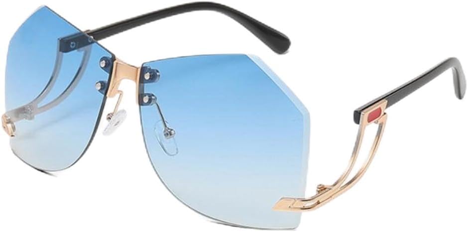 Прозрачные солнцезащитные очки без оправы с большими линзами неправильной формы и градиентным переходом цвета для женщин. Модные солнцезащитные очки HYYZZC, Gold Gradient Blue
Прозрачные солнцезащитные очки без оправы с большими линзами неправильной формы и градиентным переходом цвета для женщин. Модные солнцезащитные очки HYYZZC, Gold Gradient Blue