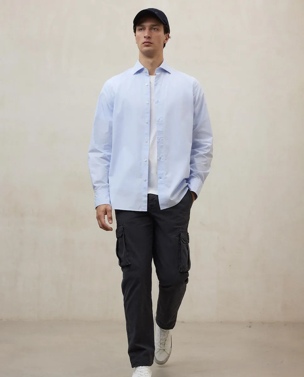 Мужская рубашка с длинным рукавом, гладкая, с застежкой на пуговицах на манжетах Ecoalf, синий
Мужская рубашка с длинным рукавом, гладкая, с застежкой на пуговицах на манжетах Ecoalf, синий