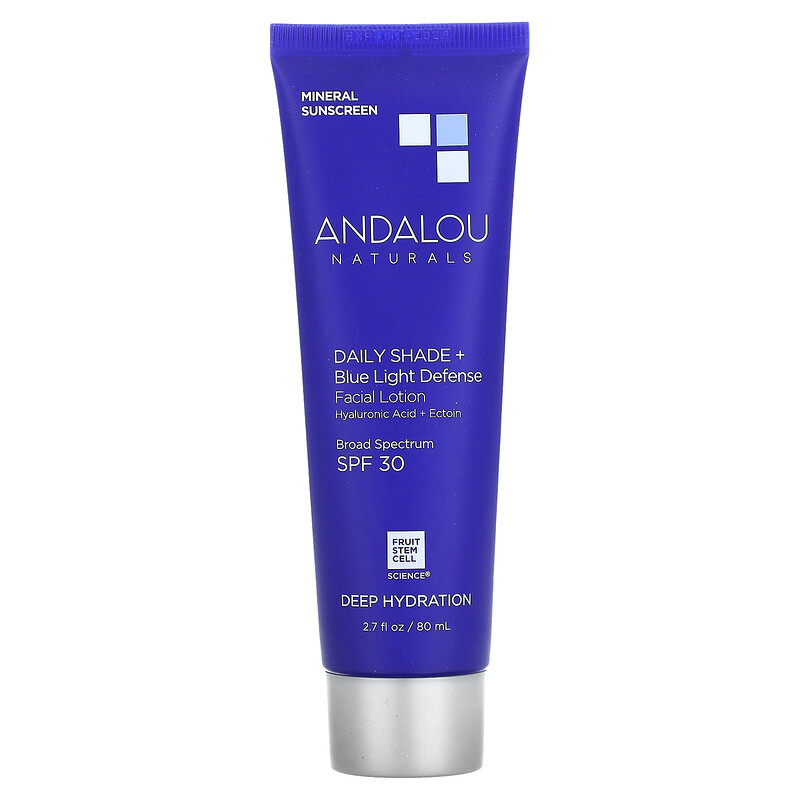 Andalou Naturals, Deep Hydration, Daily Shade + лосьон для лица для защиты от синего света, SPF 30, 80 мл (2,7 жидк. Унции)
Andalou Naturals, Deep Hydration, Daily Shade + лосьон для лица для защиты от синего света, SPF 30, 80 мл (2,7 жидк. Унции)