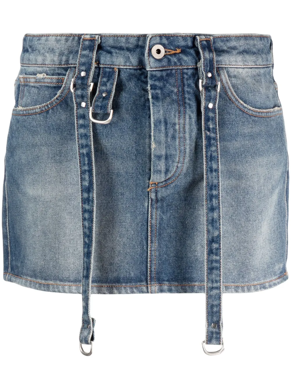Джинсовая юбка мини с нашивкой-логотипом OFF-WHITE, синий
Джинсовая юбка мини с нашивкой-логотипом OFF-WHITE, синий