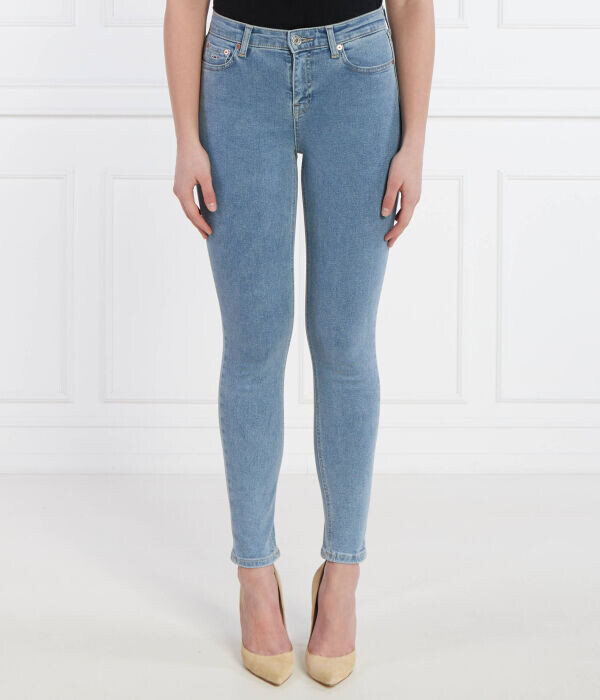Джинсы женские Tommy Jeans зауженного кроя, голубой 
Джинсы женские Tommy Jeans зауженного кроя, голубой