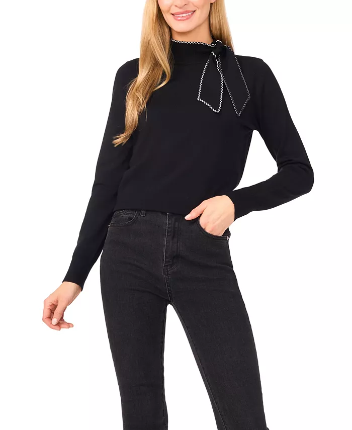 Женский свитер с шарфом и завязкой на шее CeCe, черный
Женский свитер с шарфом и завязкой на шее CeCe, черный