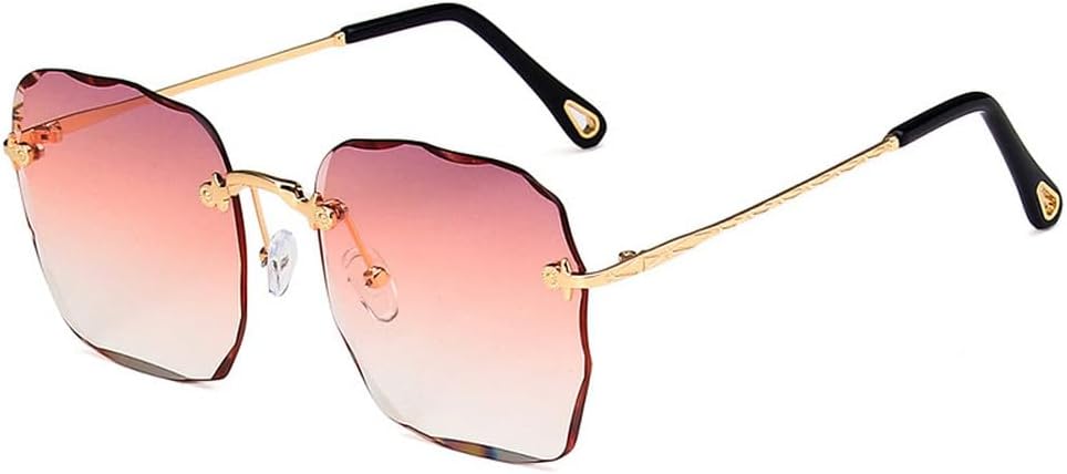 Мужские солнцезащитные очки без оправы с металлическим покрытием, летние, женские, с разноцветными линзами, защита от УФ-излучения UV400, модные солнцезащитные очки для женщин TKKTLLT, Gold Gradient Pink
Мужские солнцезащитные очки без оправы с металлическим покрытием, летние, женские, с разноцветными линзами, защита от УФ-излучения UV400, модные солнцезащитные очки для женщин TKKTLLT, Gold Gradient Pink