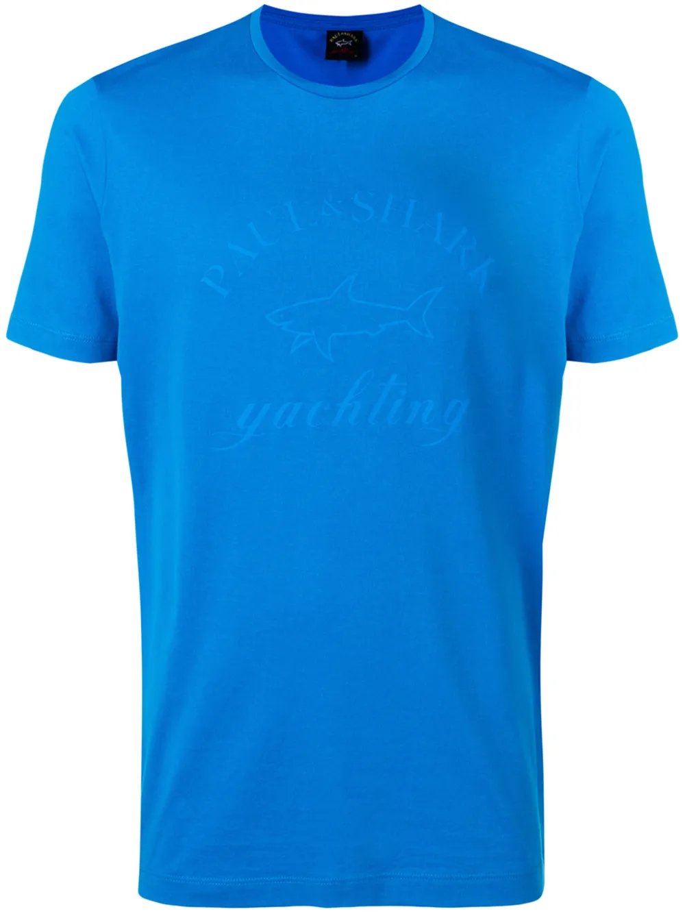 Футболка с логотипом в тон Paul & Shark, синий 
Футболка с логотипом в тон Paul & Shark, синий