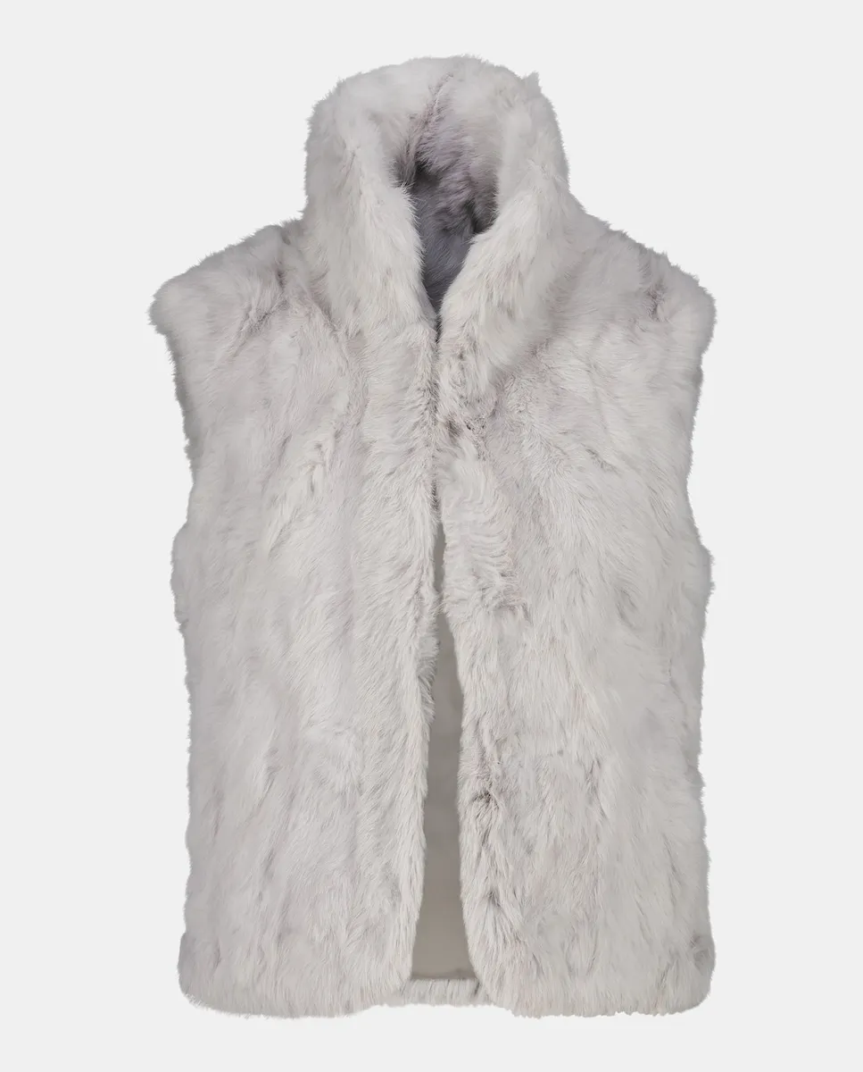 Двусторонний короткий жилет с мехом Latouche, светло-серый
Двусторонний короткий жилет с мехом Latouche, светло-серый