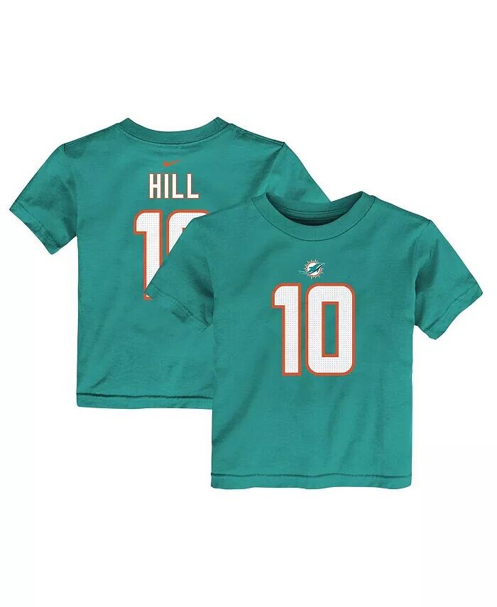 Футболка с именем и номером игрока Tyreek Hill Aqua Miami Dolphins для мальчиков и девочек Nike, синий
Футболка с именем и номером игрока Tyreek Hill Aqua Miami Dolphins для мальчиков и девочек Nike, синий