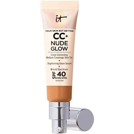 Легкая тональная основа CC+ Nude Glow и сыворотка для сияния с загаром SPF40 It Cosmetics
Легкая тональная основа CC+ Nude Glow и сыворотка для сияния с загаром SPF40 It Cosmetics