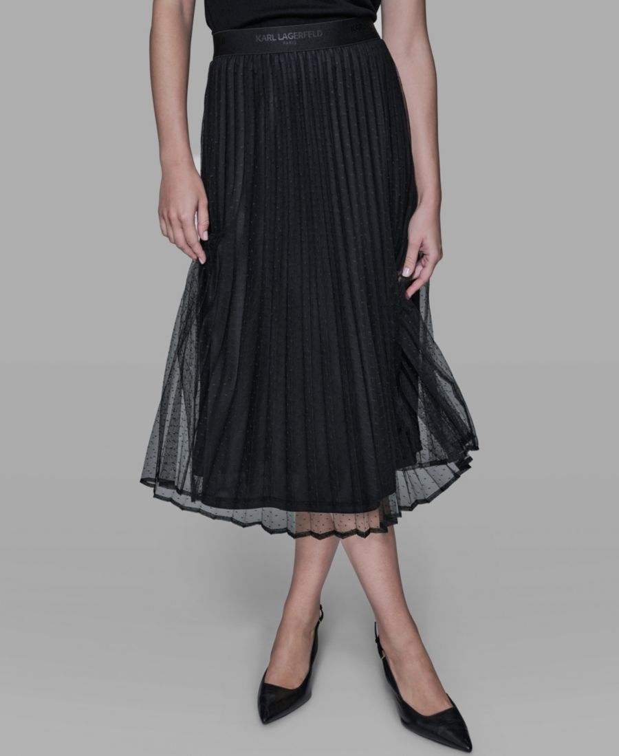 Женская длинная сетчатая плиссированная юбка миди KARL LAGERFELD PARIS, Black
Женская длинная сетчатая плиссированная юбка миди KARL LAGERFELD PARIS, Black