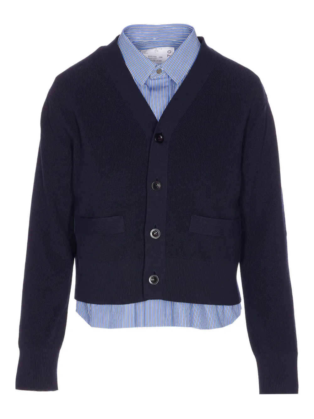 Кардиган-рубашка в полоску на пуговицах SACAI, синий
Кардиган-рубашка в полоску на пуговицах SACAI, синий