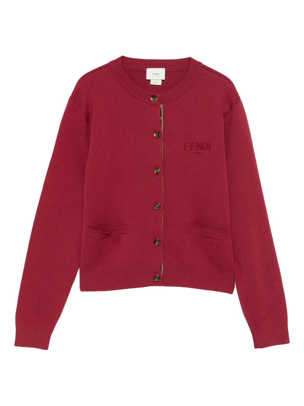 Кардиган с вышитым логотипом Fendi Kids, красный
Кардиган с вышитым логотипом Fendi Kids, красный