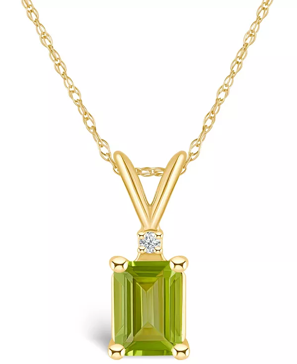 Ожерелье с подвеской из 14-каратного желтого золота или 14-каратного белого золота с перидотом (1-1/10 карата) и бриллиантами Macy'S, gold
Ожерелье с подвеской из 14-каратного желтого золота или 14-каратного белого золота с перидотом (1-1/10 карата) и бриллиантами Macy'S, gold
