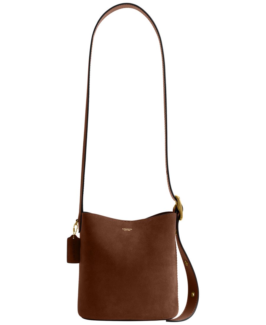 Сумка-ведро Bleecker Small Suede Bucket Bag 21 COACH, Brass/Warm Brown
Сумка-ведро Bleecker Small Suede Bucket Bag 21 COACH, Brass/Warm Brown