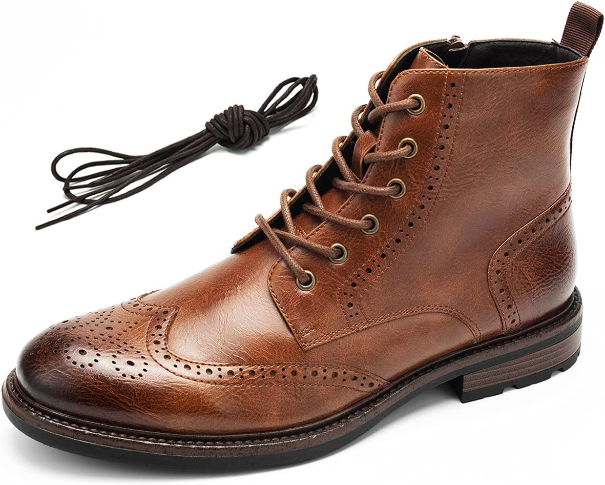 Мужские ботинки Temeshu с винтажным крыловатым носком, на щиколотку, с боковой молнией, мотоциклетные оксфорды (с шнурками) HH07, коричневый
Мужские ботинки Temeshu с винтажным крыловатым носком, на щиколотку, с боковой молнией, мотоциклетные оксфорды (с шнурками) HH07, коричневый