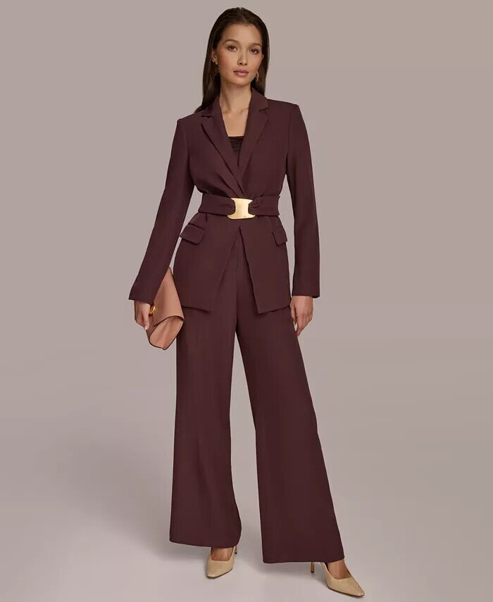 Женский блейзер с поясом и широкие брюки Donna Karan New York, слоновая кость/кремовый
Женский блейзер с поясом и широкие брюки Donna Karan New York, слоновая кость/кремовый