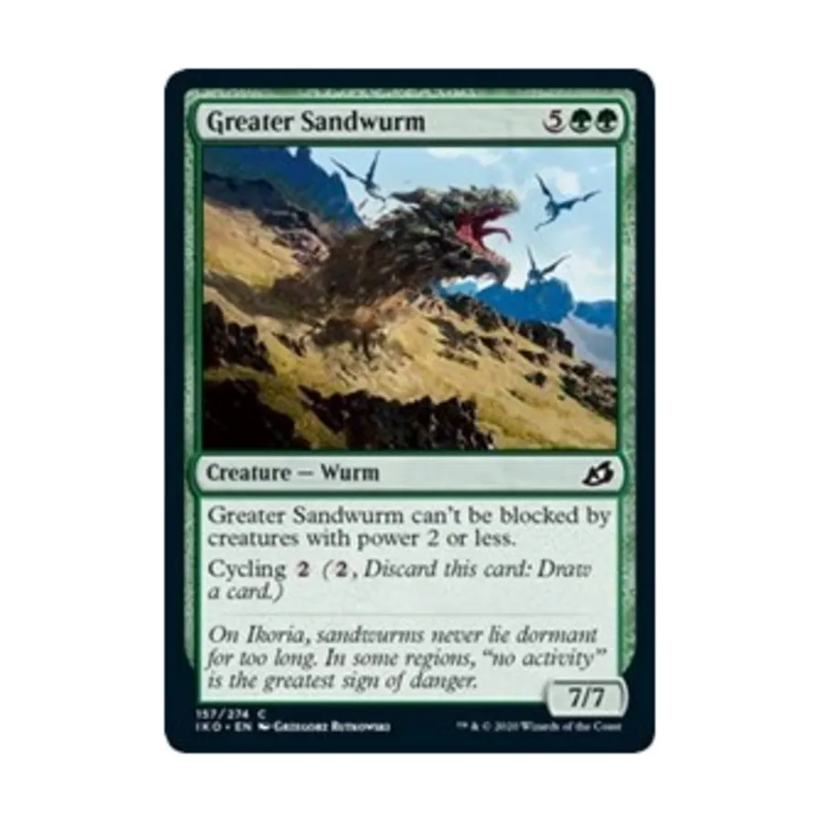 CCG Большой Песчаный Червь (С), MTG - Ikoria - Lair of Behemoths
CCG Большой Песчаный Червь (С), MTG - Ikoria - Lair of Behemoths