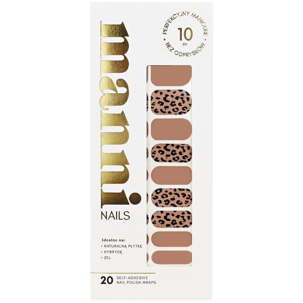 Самоклеящийся лак для ногтей гепард, 20 шт./1 упаковка. Manni Nails
Самоклеящийся лак для ногтей гепард, 20 шт./1 упаковка. Manni Nails