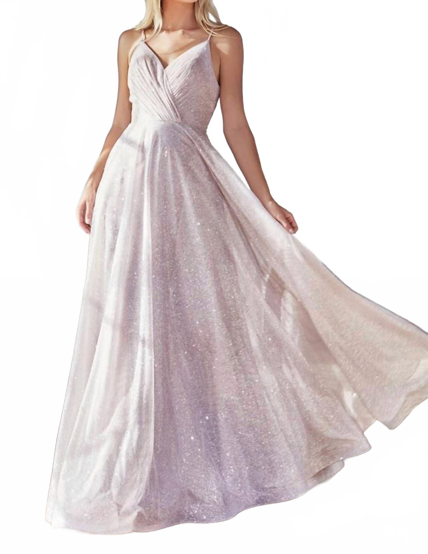 Плиссированный лиф платье-трапеции с блестками в цвете шампань Cinderella Divine, Champagne
Плиссированный лиф платье-трапеции с блестками в цвете шампань Cinderella Divine, Champagne