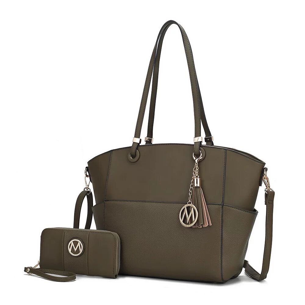 Женская большая сумка из веганской кожи MKF Collection Prisha с кошельком от Mia K, 2 шт. MKF Collection, темно-зеленый
Женская большая сумка из веганской кожи MKF Collection Prisha с кошельком от Mia K, 2 шт. MKF Collection, темно-зеленый