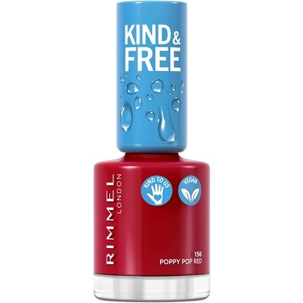 Лак для ногтей Kind & Free Тон 156 Poppy Pop Red 8 мл, Rimmel 
Лак для ногтей Kind & Free Тон 156 Poppy Pop Red 8 мл, Rimmel