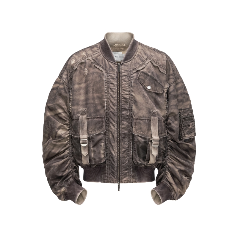 Feng Chen Wang Стираный бомбер, Brown
Feng Chen Wang Стираный бомбер, Brown