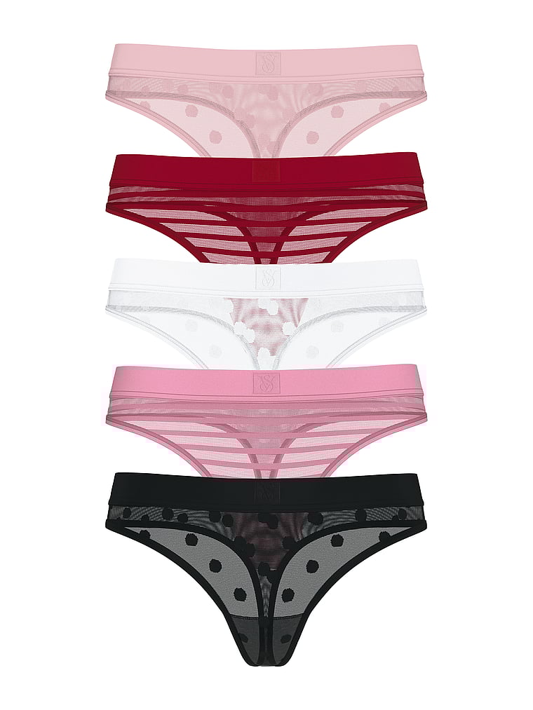 5 прозрачных трусиков-стрингов Heritage Victoria'S Secret, 5 pack multi
5 прозрачных трусиков-стрингов Heritage Victoria'S Secret, 5 pack multi