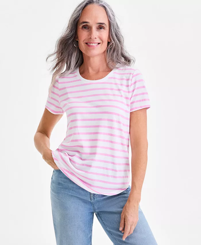Футболка Petite Essential Stripe с короткими рукавами Style & Co, розовый
Футболка Petite Essential Stripe с короткими рукавами Style & Co, розовый