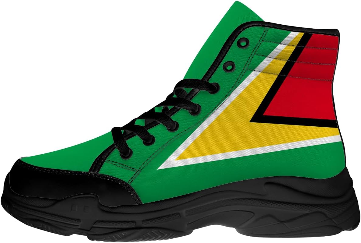 Кроссовки на высокой подошве с флагом Гайаны для мужчин, сандалии на шнуровке из ткани, подарки для него и нее Generic, красный/зеленый/желтый
Кроссовки на высокой подошве с флагом Гайаны для мужчин, сандалии на шнуровке из ткани, подарки для него и нее Generic, красный/зеленый/желтый