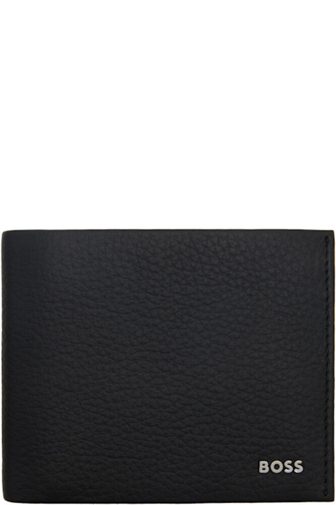 Черный складной кошелек с логотипом и надписью BOSS
Черный складной кошелек с логотипом и надписью BOSS