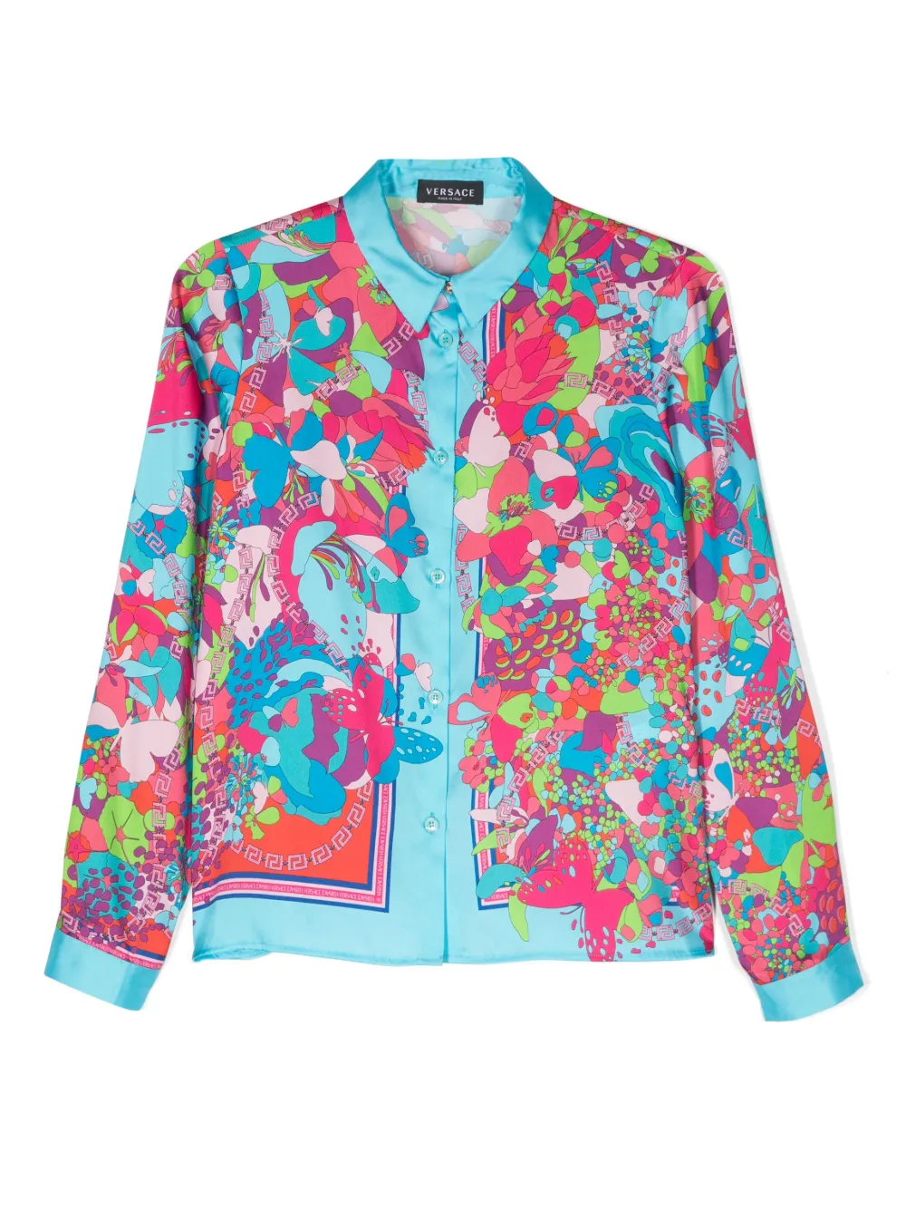 Рубашка с длинными рукавами и графичным принтом Versace Kids, синий
Рубашка с длинными рукавами и графичным принтом Versace Kids, синий