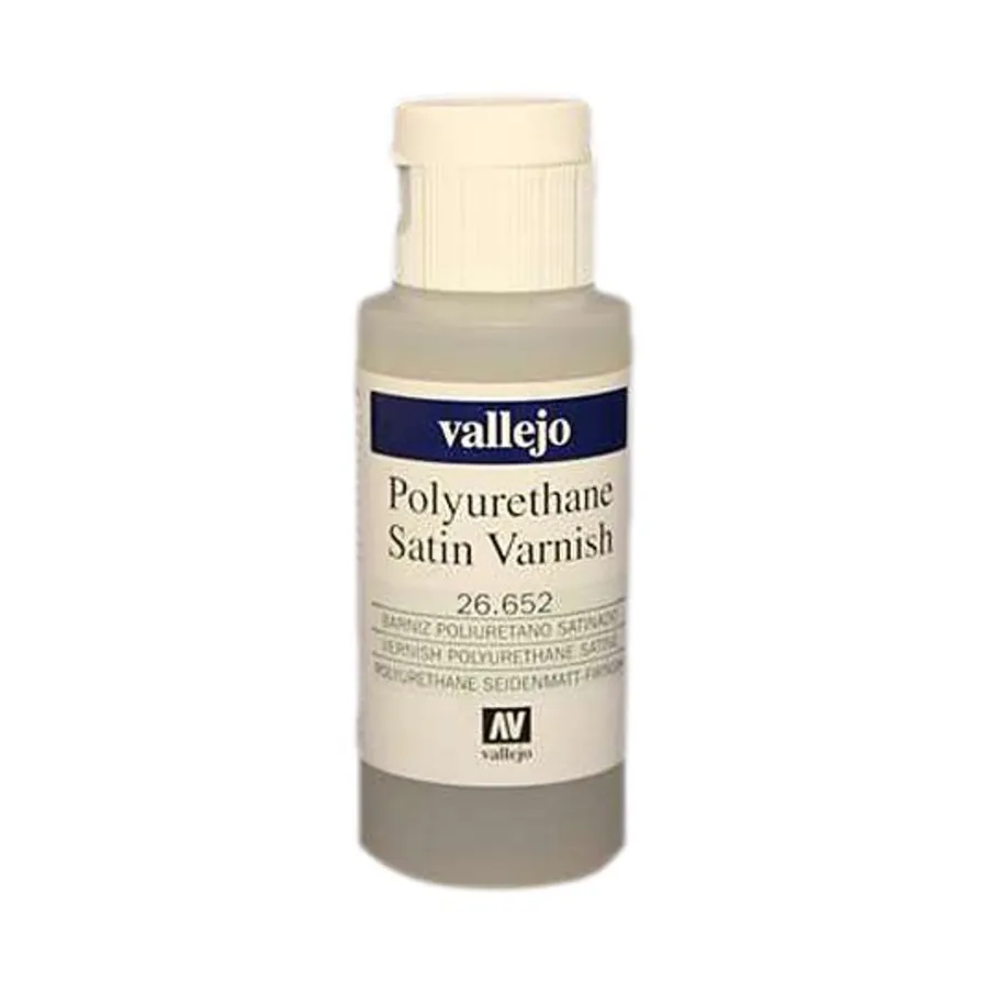 Сатиновый полиуретановый лак (2 унции), Auxiliaries (Vallejo)
Сатиновый полиуретановый лак (2 унции), Auxiliaries (Vallejo)