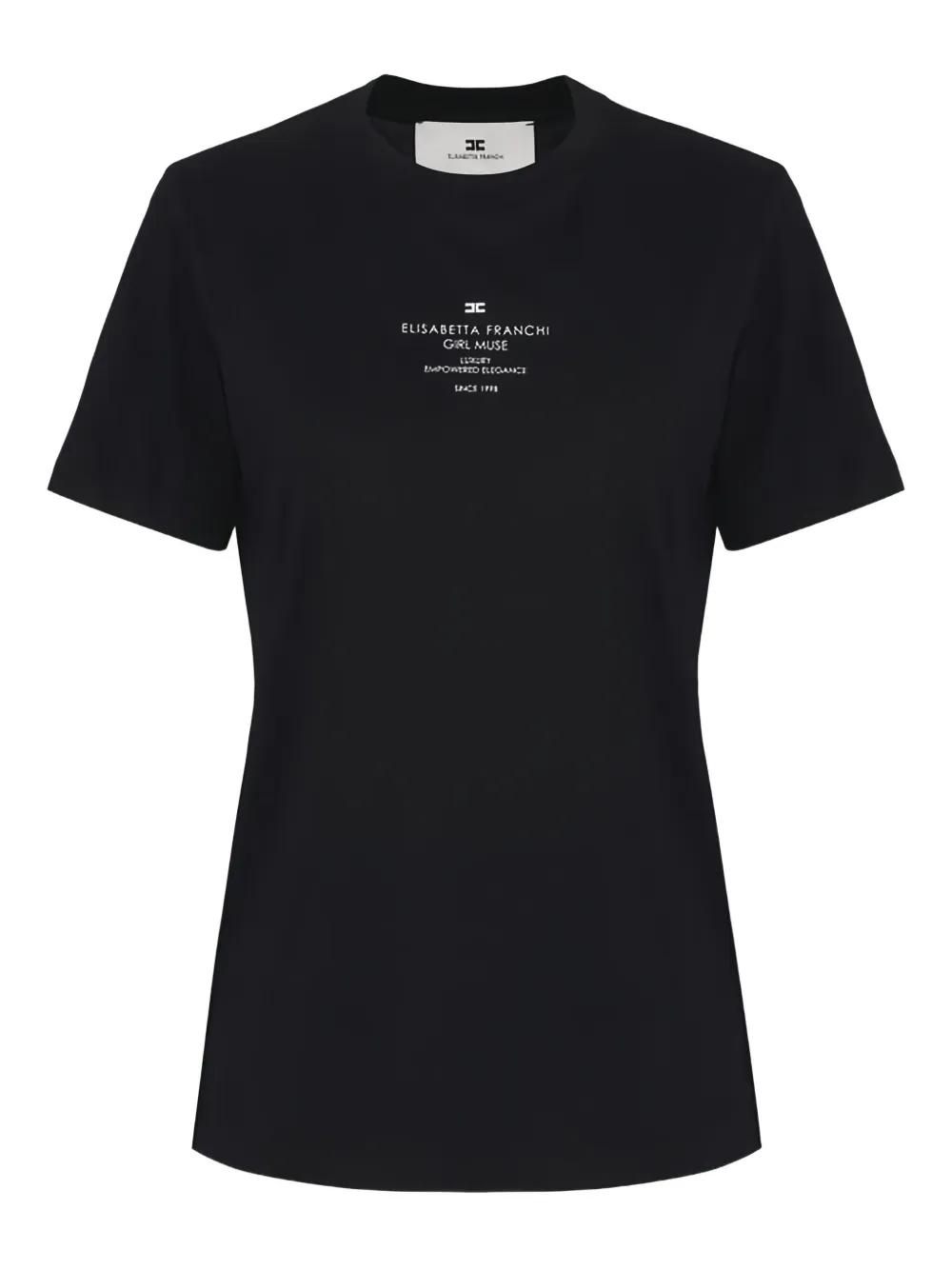Футболка с принтом и короткими рукавами Elisabetta Franchi, черный
Футболка с принтом и короткими рукавами Elisabetta Franchi, черный