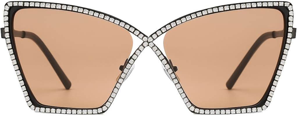 bullabulling Винтажные солнцезащитные очки 90-х без оправы со стразами, модные ромбовидные, с кристаллами и бриллиантами, в стиле Y2K, конфетные цвета, «кошачий глаз», праздничные очки, Black
bullabulling Винтажные солнцезащитные очки 90-х без оправы со стразами, модные ромбовидные, с кристаллами и бриллиантами, в стиле Y2K, конфетные цвета, «кошачий глаз», праздничные очки, Black