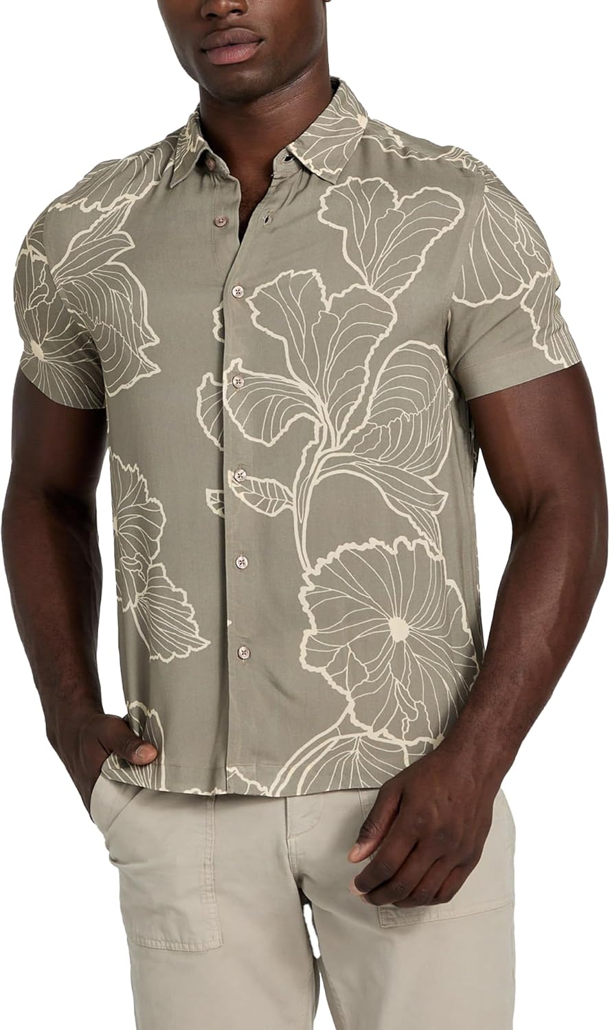 Мужская рубашка Guess Eco с коротким рукавом из вискозы с цветочным принтом, Slate Taupe Multi
Мужская рубашка Guess Eco с коротким рукавом из вискозы с цветочным принтом, Slate Taupe Multi