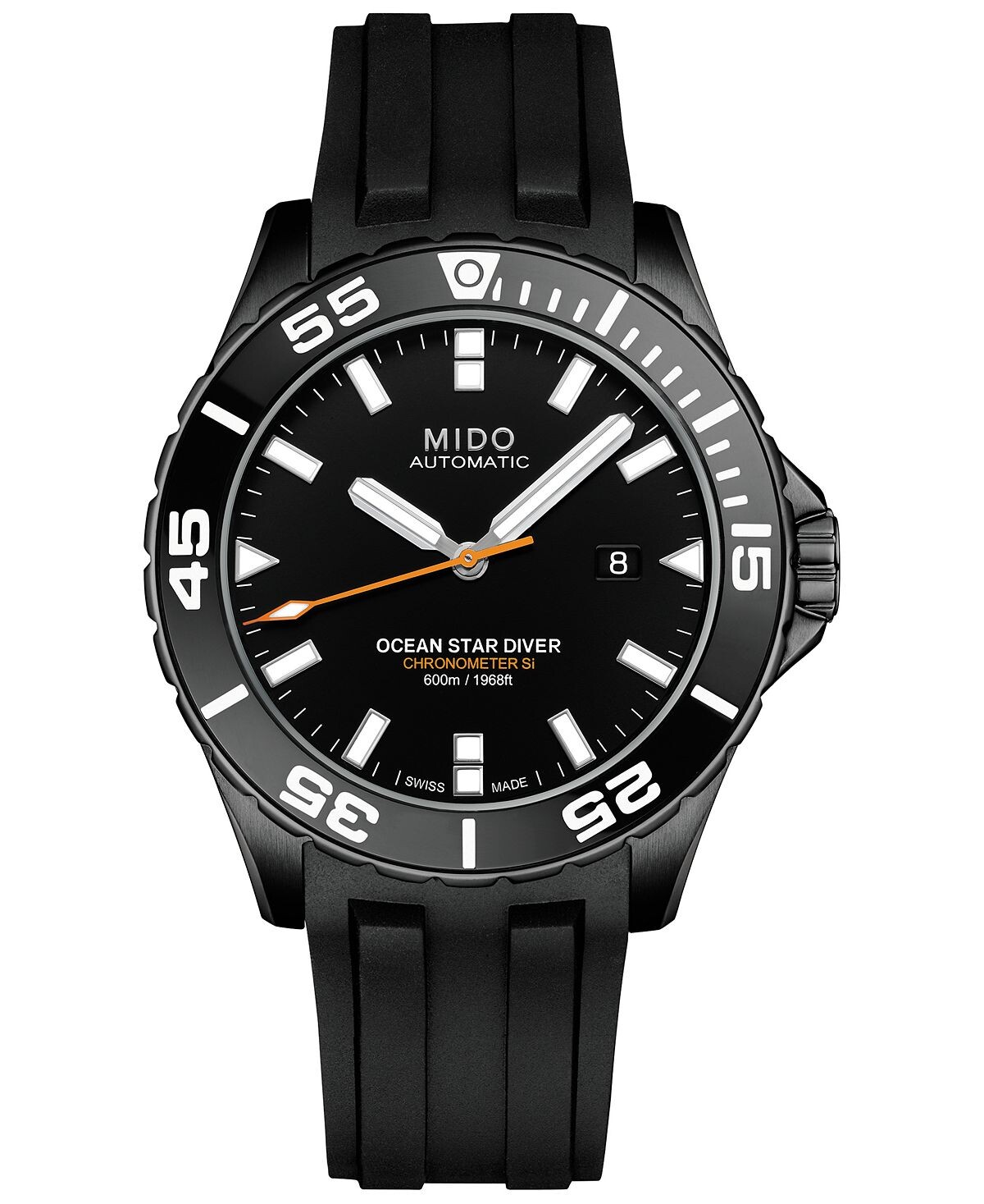 Мужские швейцарские автоматические часы-хронометр Ocean Star Diver 600 с черным каучуковым ремешком, 43,5 мм Mido
Мужские швейцарские автоматические часы-хронометр Ocean Star Diver 600 с черным каучуковым ремешком, 43,5 мм Mido