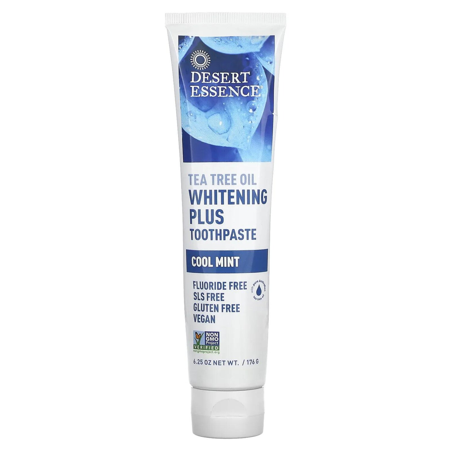 Desert Essence Отбеливающая зубная паста с маслом чайного дерева и мятой 6,25 унц. (176 г)
Desert Essence Отбеливающая зубная паста с маслом чайного дерева и мятой 6,25 унц. (176 г)