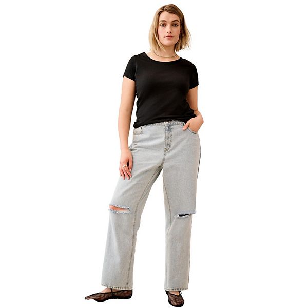 Джинсы прямого кроя Plus size mid-rise Ellos
Джинсы прямого кроя Plus size mid-rise Ellos
