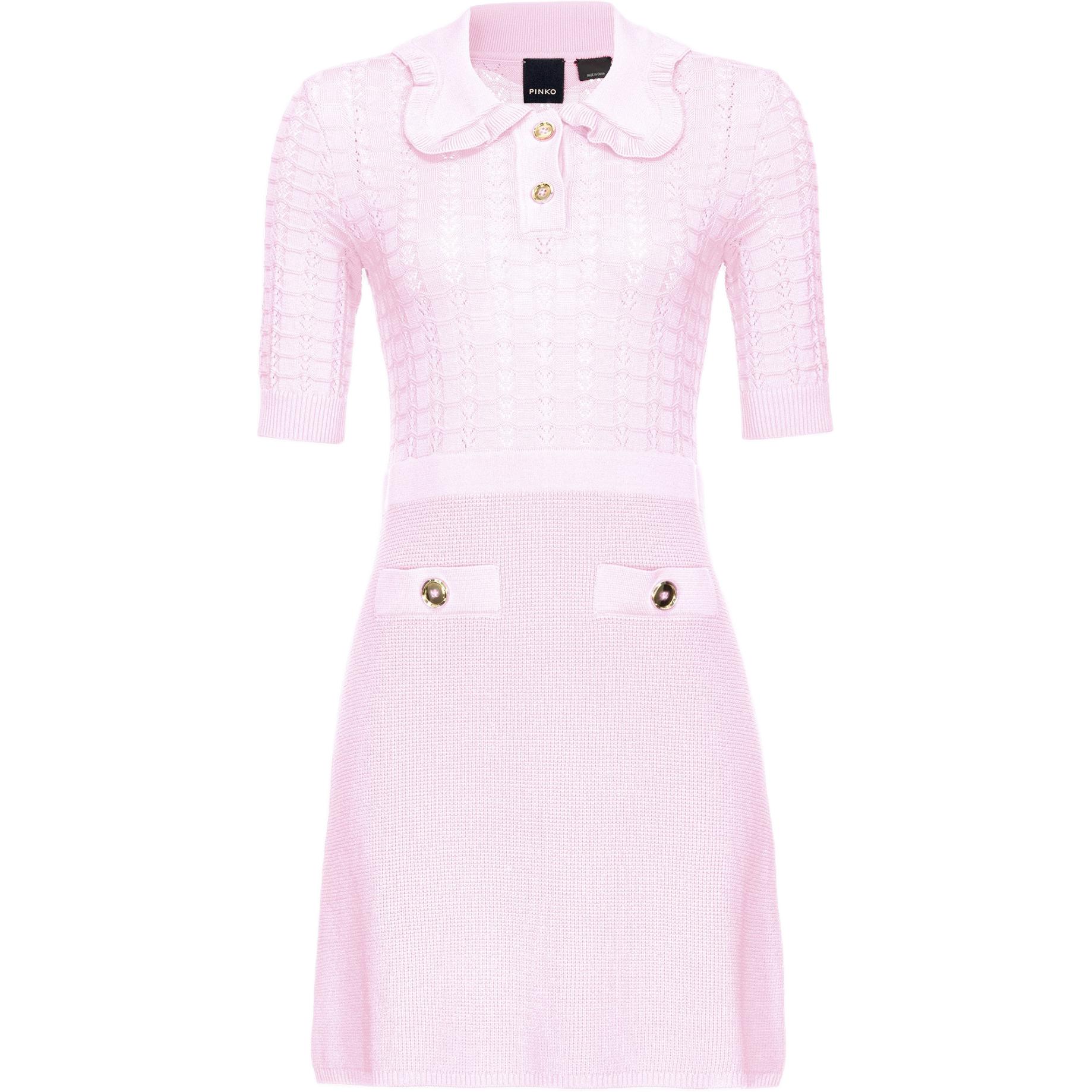 PINKO Женское розовое платье с коротким рукавом SS24
PINKO Женское розовое платье с коротким рукавом SS24