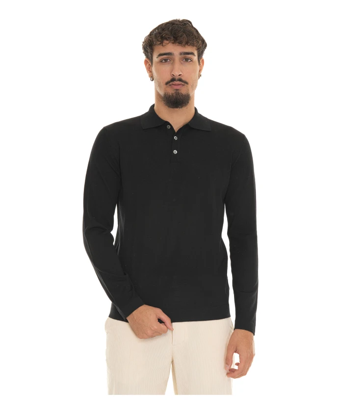 Рубашка-Поло с длинными рукавами из мериносовой шерсти Hindustrie, черный
Рубашка-Поло с длинными рукавами из мериносовой шерсти Hindustrie, черный