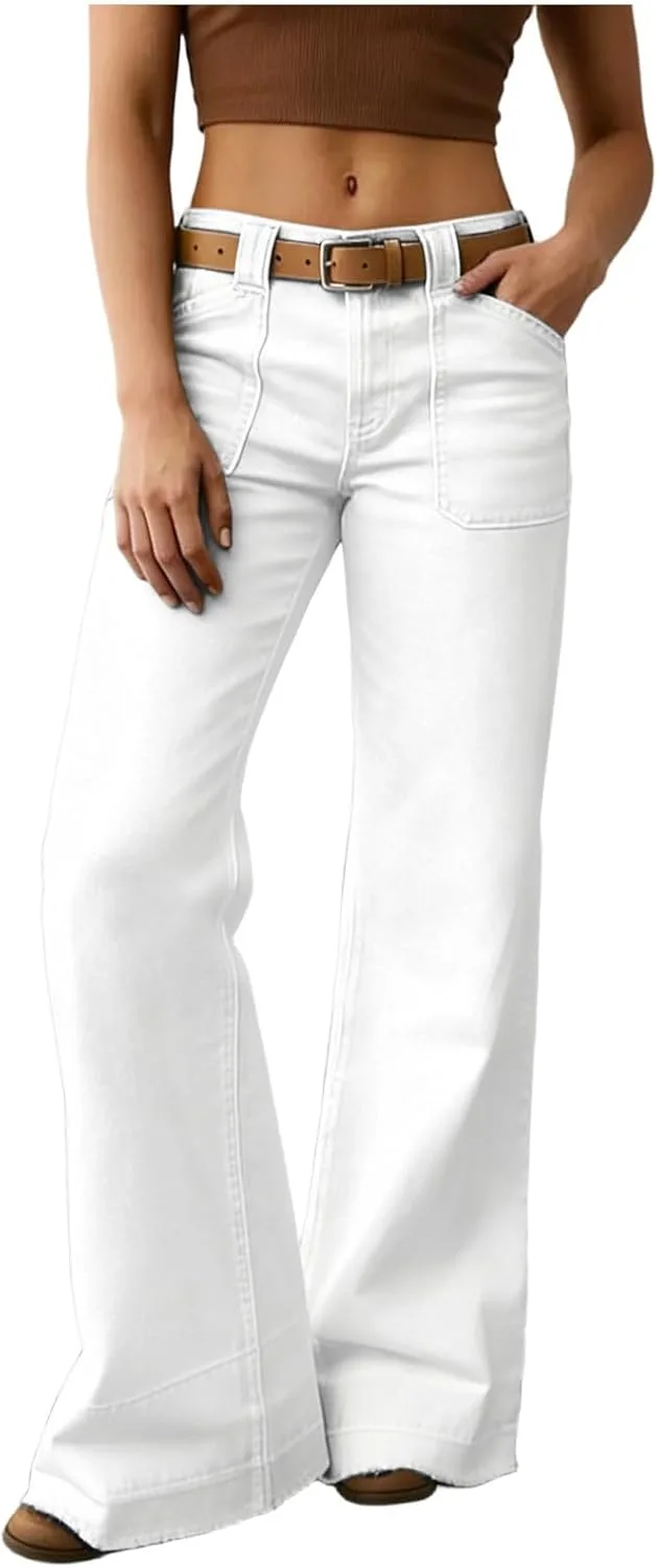 Женские джинсы Wide Leg Casual High Waisted Stretchy Straight Leg Baggy с карманами
Женские джинсы Wide Leg Casual High Waisted Stretchy Straight Leg Baggy с карманами